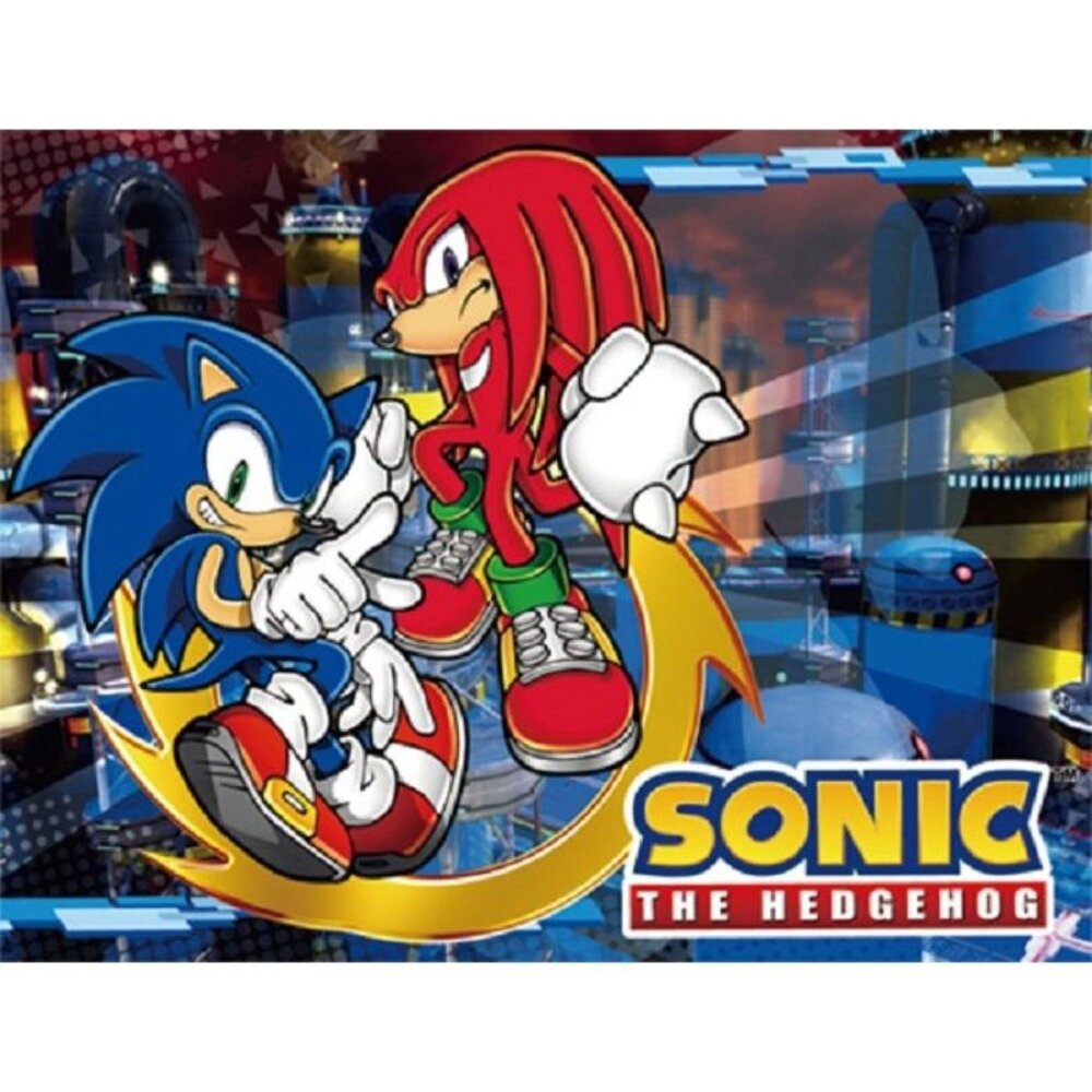 New Knuckles & Sonic the Hedgehog Fleece Throw Gift Blanket Sega Video Game NIP